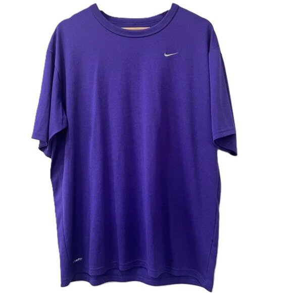 Nike Men’s Purple Short Sleeve Dri Fit Tee Size Medium - Picture 1 of 5
